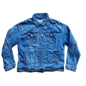 Universal Thread Womens Medium Wash Size Medium Button Collar Denim Jean Jacket